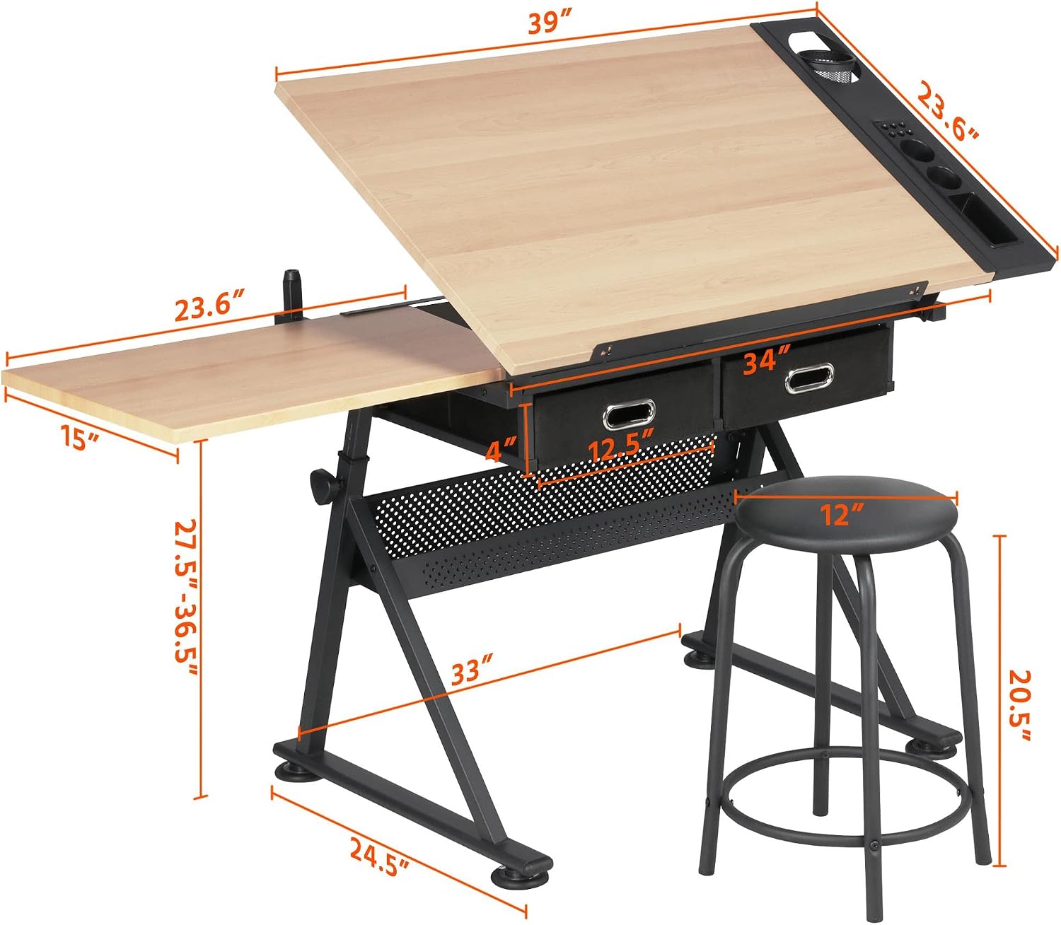 Adjustable Drafting Table Art  - огляд і ціна Office Furniture Desk